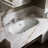 Iron Plains® 33" oval drop-in/undermount bathroom sink