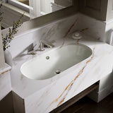 Iron Plains® 33" oval drop-in/undermount bathroom sink