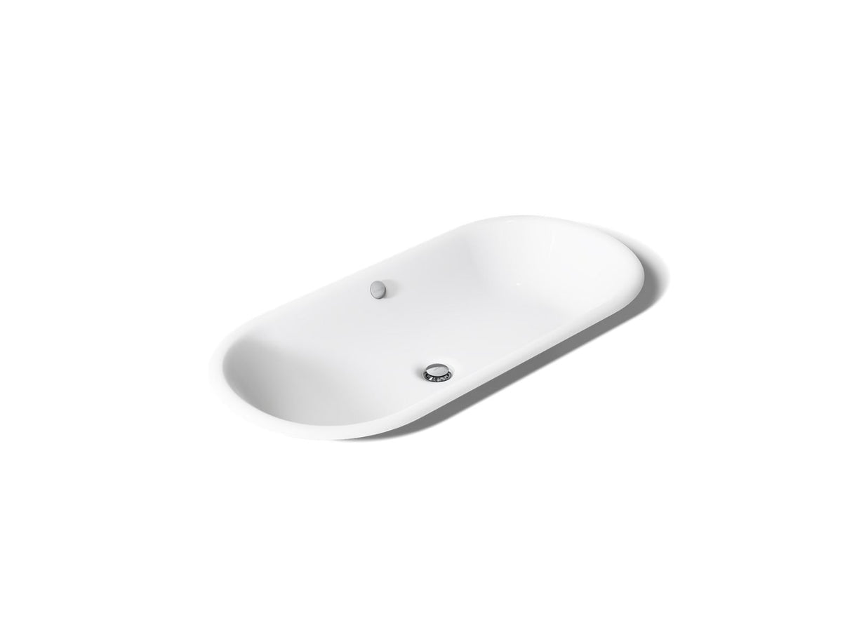 Iron Plains® 33" oval drop-in/undermount/vessel bathroom sink with Iron Black painted underside