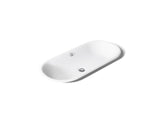 Iron Plains® 33" oval drop-in/undermount/vessel bathroom sink with Iron Black painted underside