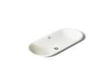 Iron Plains® 33" oval drop-in/undermount/vessel bathroom sink with Iron Black painted underside