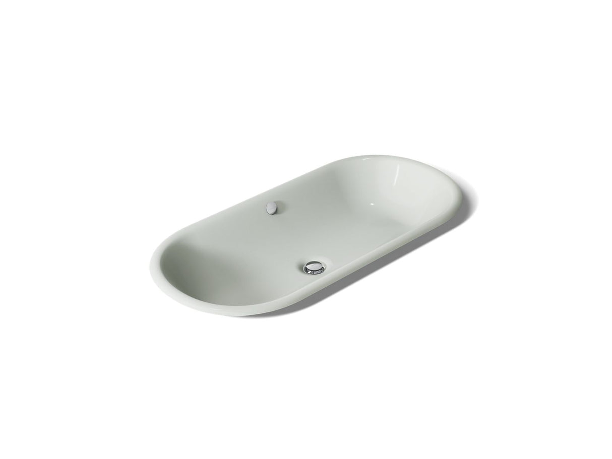 Iron Plains® 33" oval drop-in/undermount/vessel bathroom sink with Iron Black painted underside
