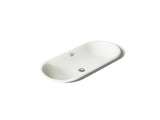 Iron Plains® 33" oval drop-in/undermount/vessel bathroom sink with Iron Black painted underside
