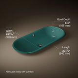 Iron Plains® 33" oval drop-in / undermount / vessel bathroom sink