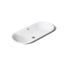 Iron Plains® 33" oval drop-in/undermount/vessel bathroom sink with White painted underside