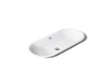 Iron Plains® 33" oval drop-in/undermount/vessel bathroom sink with White painted underside