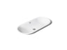 Iron Plains® 33" oval drop-in/undermount/vessel bathroom sink with White painted underside