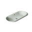 Iron Plains® 33" oval drop-in/undermount/vessel bathroom sink with White painted underside