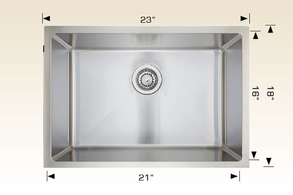 Stainless Steel Sinks 23" X 18" X 5 1/2" 202305