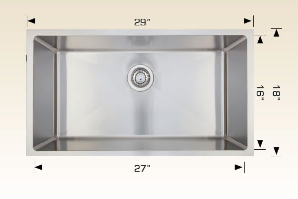 Stainless Steel Sinks 29" X 18" X 5 1/2" 202705