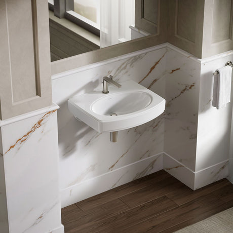 Pinoir® 22" oval wall-mount bathroom sink