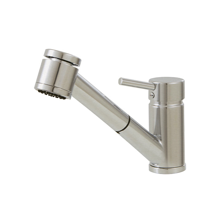 Pull-out dual steam mode kitchen faucet
