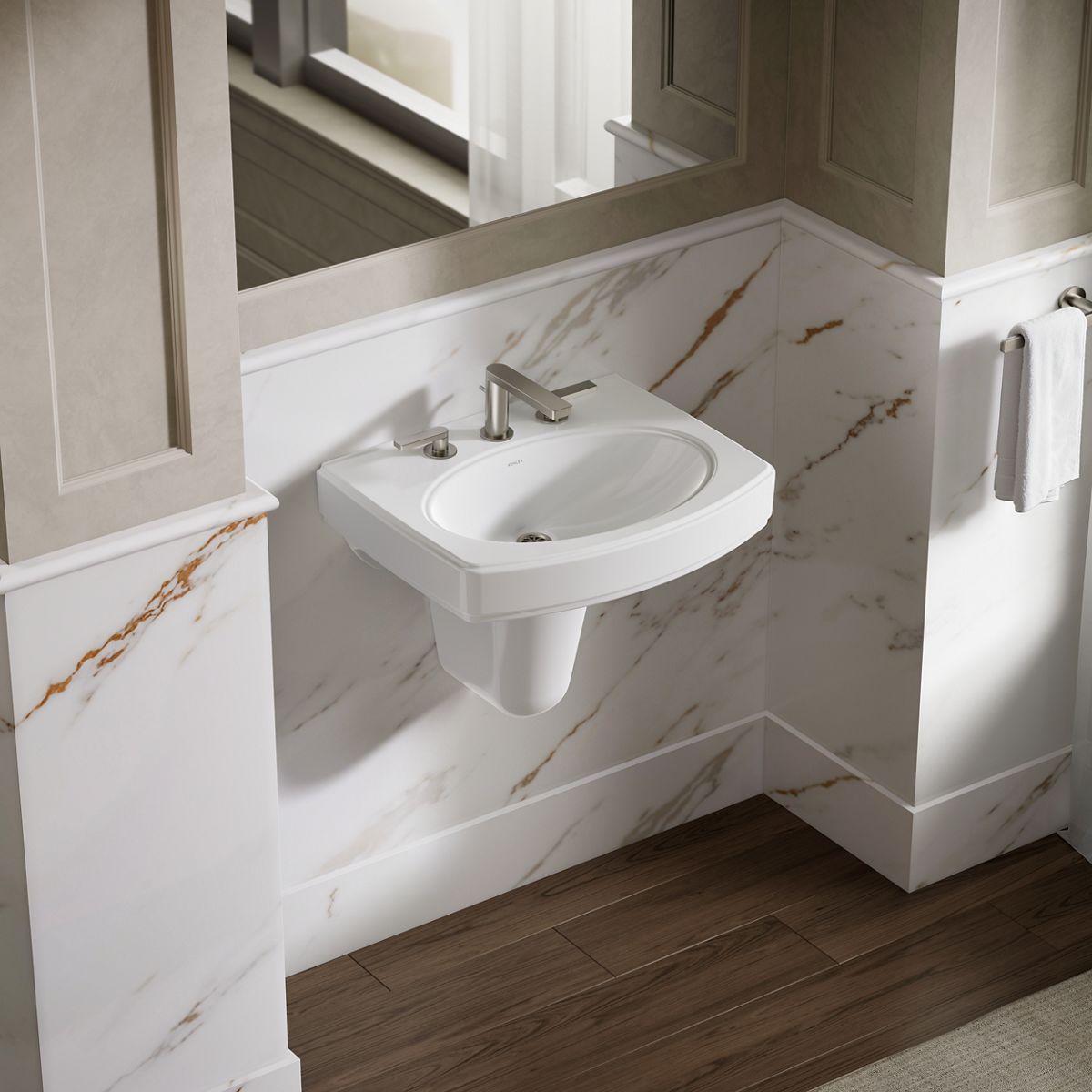 Pinoir® 22" oval wall-mount bathroom sink