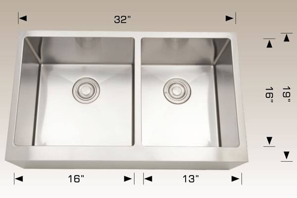 Kitchen Sink 32" X 19" X 10" Bosco Deluxe Series #203623