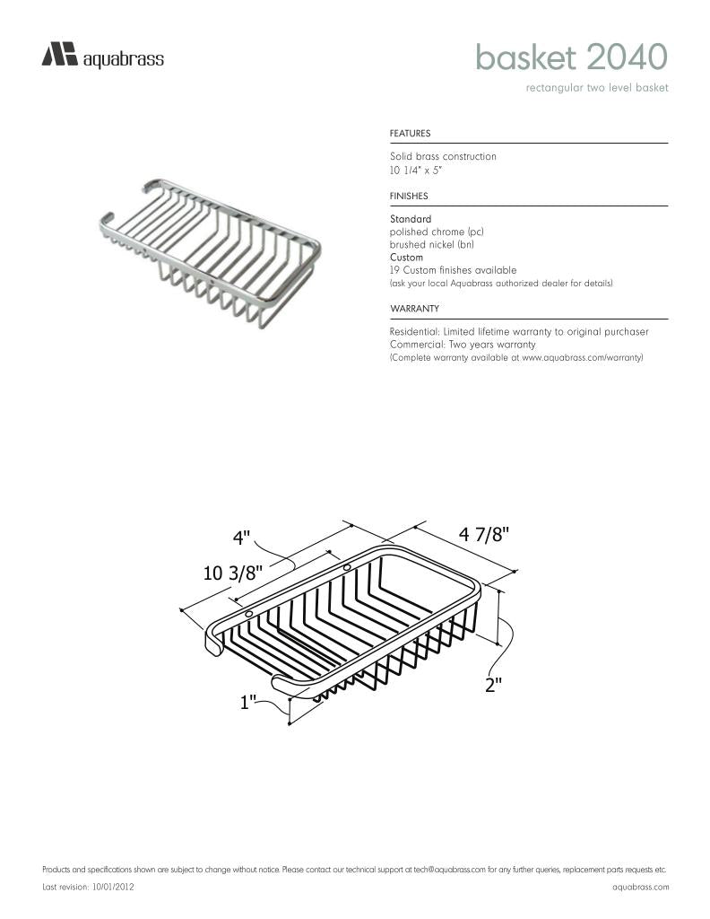 Rectangular two level basket