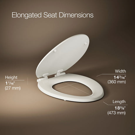 Stonewood® Quiet-Close™ elongated toilet seat