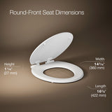 Stonewood® Quiet-Close™ round-front toilet seat