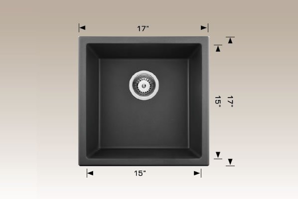 Granite Sinks 17" X 17" X 8 1/2" 205017s