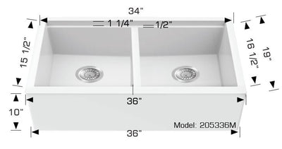 Bosco 205036M Apron Front Kitchen Sink