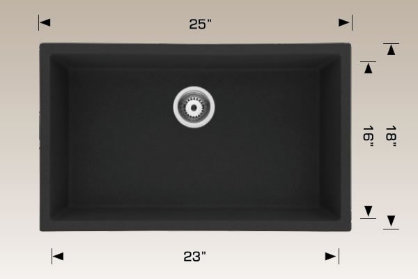 Granite Sinks 25" X 18" X 9 1/2" 205063s