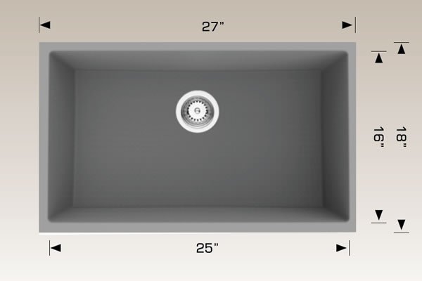 Granite Sinks 27" X 18" X 9" 205127s