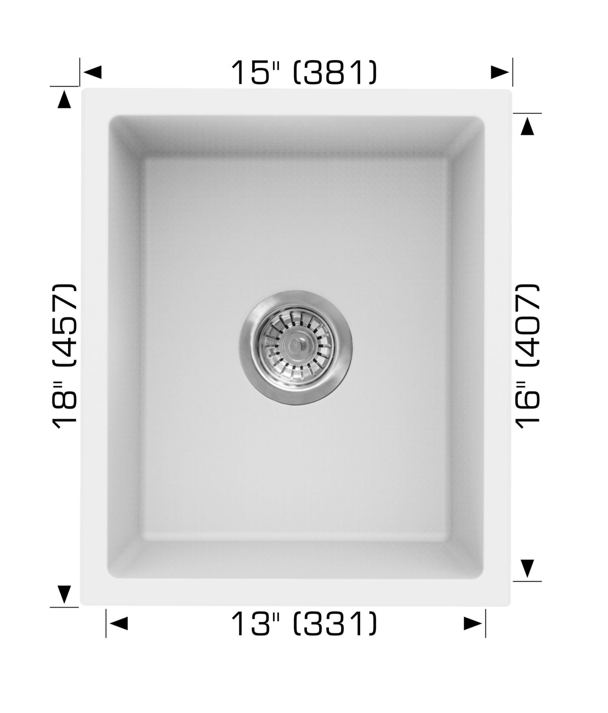 Granite Sinks 15" X 18" X 8 1/2" 205313s