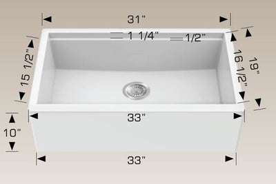 Bosco 205333M Apron Front Kitchen Sink