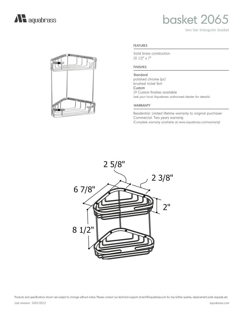 Two tier triangular basket