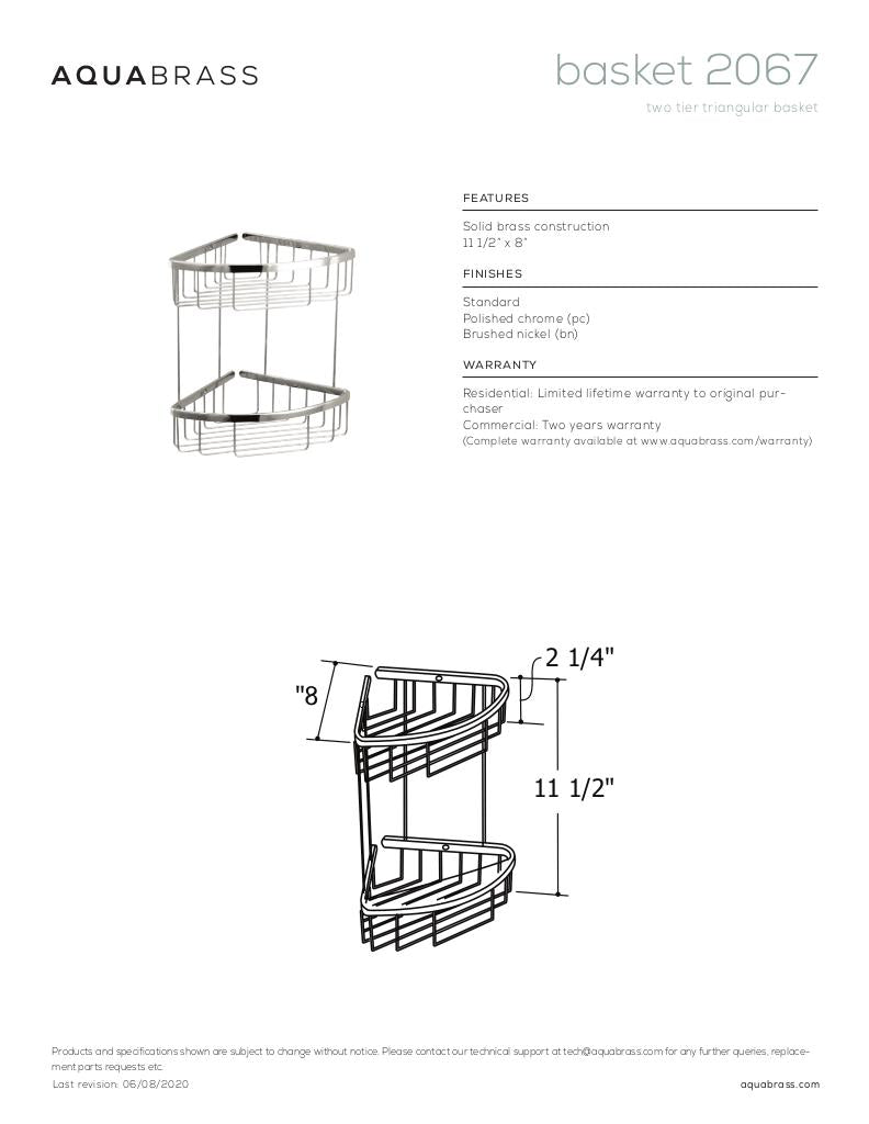 Two tier triangular basket
