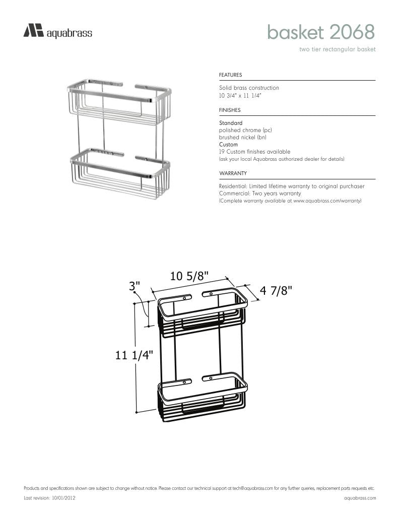 Two tier rectangular basket
