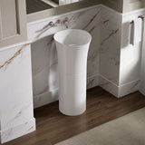 Veil™ 16" pedestal bathroom sink, no overflow