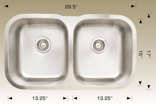Kitchen Sink 29.5" X 17" X 8" Bosco Super Series #207010