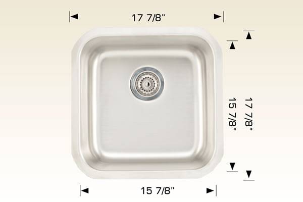 Kitchen Sink 17 7/8" X 17 7/8" X 8" Bosco Builder Series #207032