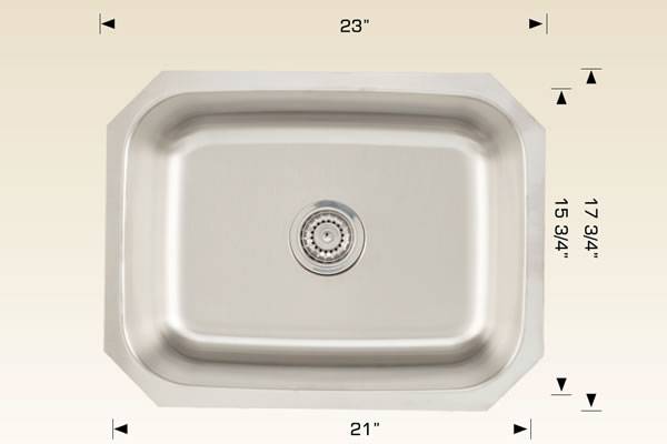 Kitchen Sink 23" X 17 3/4" X 9" Bosco Builder Series #207033