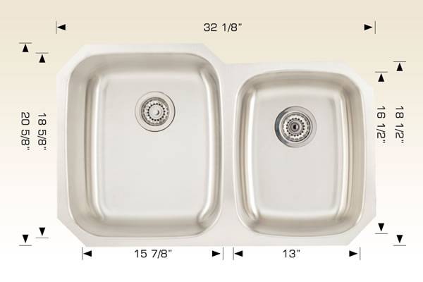 Kitchen Sink 30 1/8" X 18 5/8" X 9" Bosco Builder Series #207035