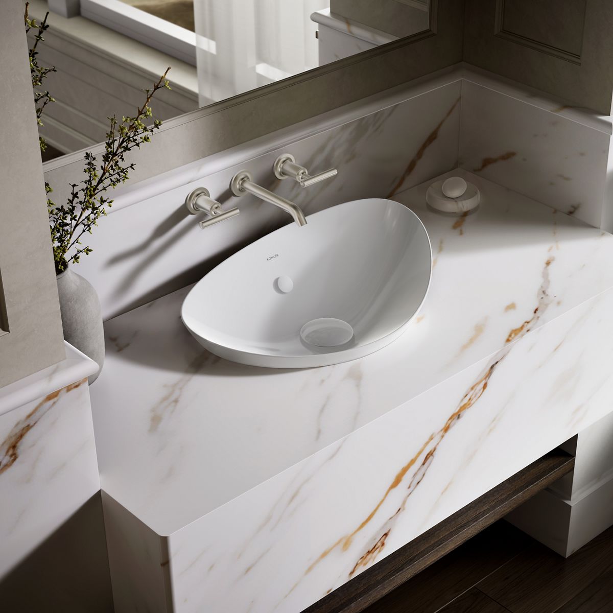 Veil™ 21" oval vessel bathroom sink