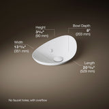 Veil™ 21" oval vessel bathroom sink