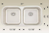 Kitchen Sink 31" X 18" X 8" Bosco Standard Series #207041