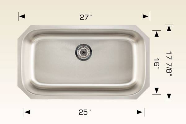 Kitchen Sink 27" X 17 7/8" X 9" Bosco Builder Series #207045