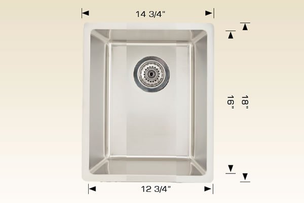 Stainless Steel Sinks 14 3/4" X 18" X 8" 207111