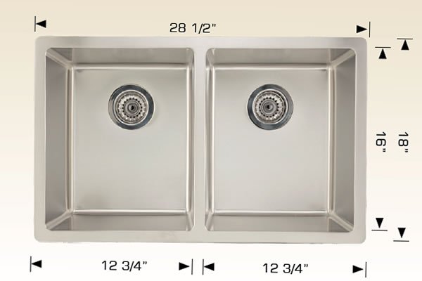 Stainless Steel Sinks 28 1/2" X 18" X 8" 207116