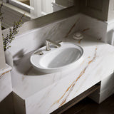 Serif® 22-1/4" oval drop-in bathroom sink