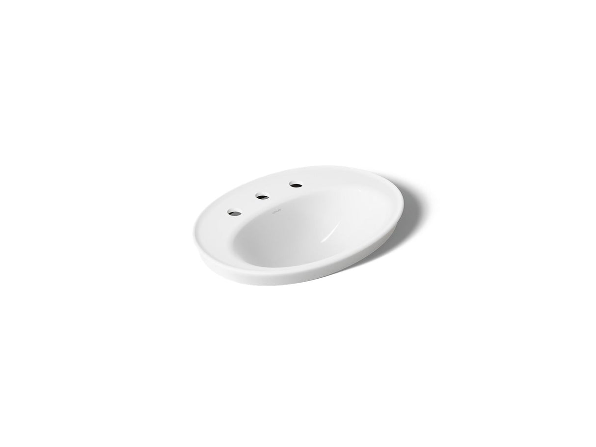 Serif® 22-1/4" oval drop-in bathroom sink