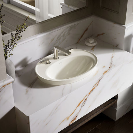 Serif® 22-1/4" oval drop-in bathroom sink