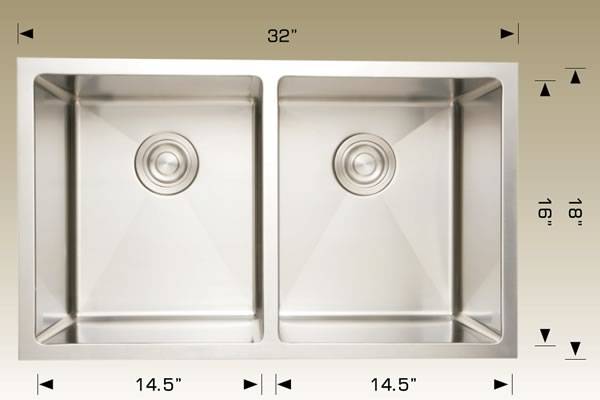 Kitchen Sink 32 " X 18" X 9" Bosco Super Series #208043