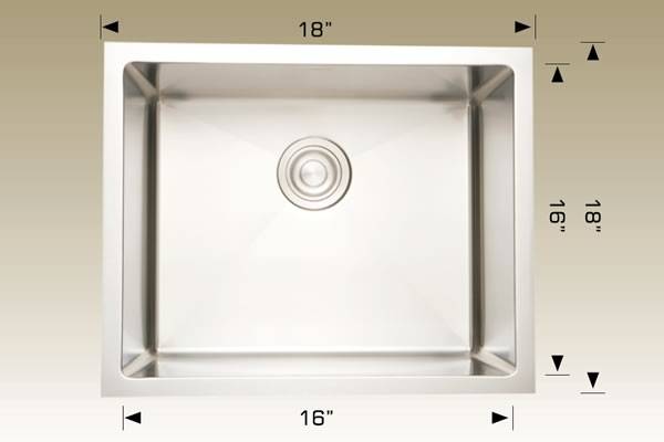 Kitchen Sink 18" X 18" X 9" Bosco Super Series #208053