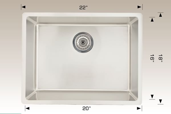 Stainless Steel Sinks 22" X 18" X 12" 208054