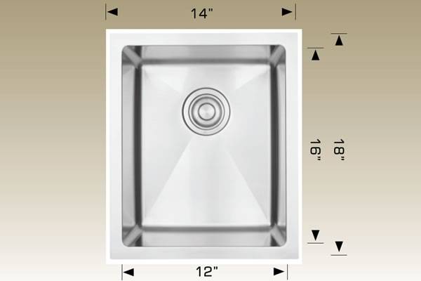 Kitchen Sink 14" X 18" X 9" Bosco Super Series #208055