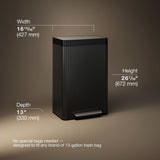 13-gallon stainless steel step trash can