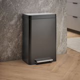 13-gallon stainless steel step trash can